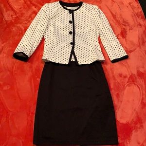 Suit, TAHARI, SZ 2, black/white